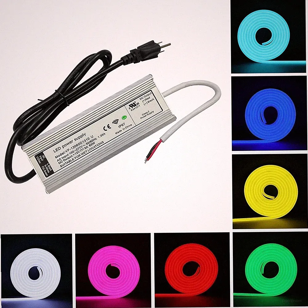 1M-5M DC12V Silicone LED Light Strips IP67 Boat AD Sign Decor with Power Supply