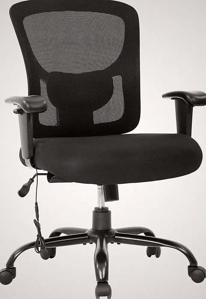 Big and Tall Office Chair 400Lbs Cheap Desk Chair Mesh Computer Chair with Lumba