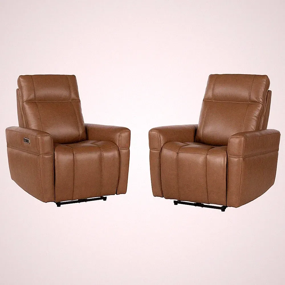Bradford - Steamboat Ecru Power Zero Gravity Recliner P2 Two Pack