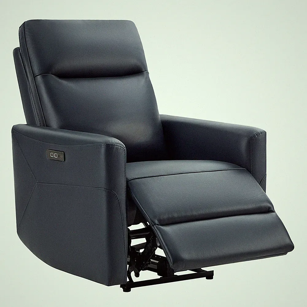 Blue Power Recliner