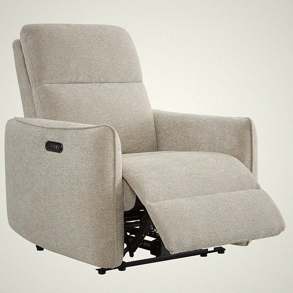 CHITA Lay Flat Recliner Chair with Power Headrest Fabric Upholstered Recliner