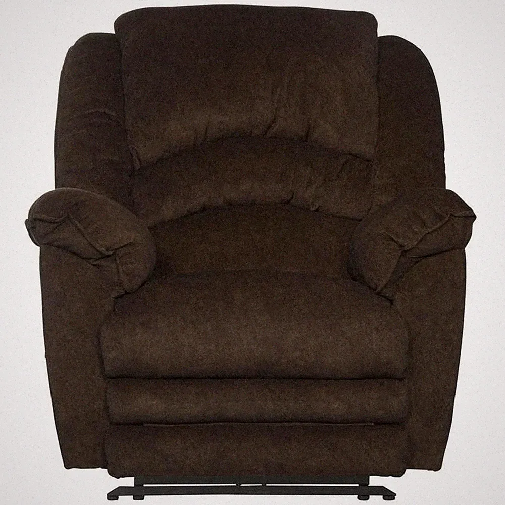 Dolan Power Lay Flat Recliner in Chocolate Brown Polyester Fabric