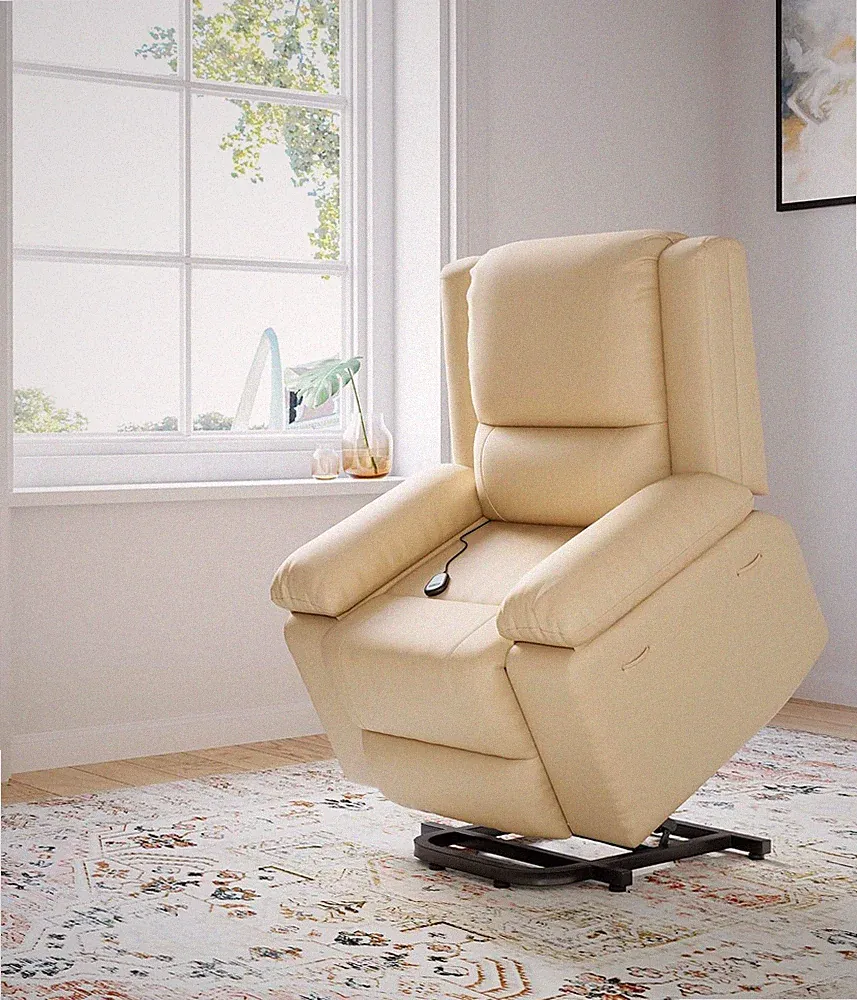 Electric Lift Recliner Massage & Heat – Remote & Side Pocket for Elderly Needs