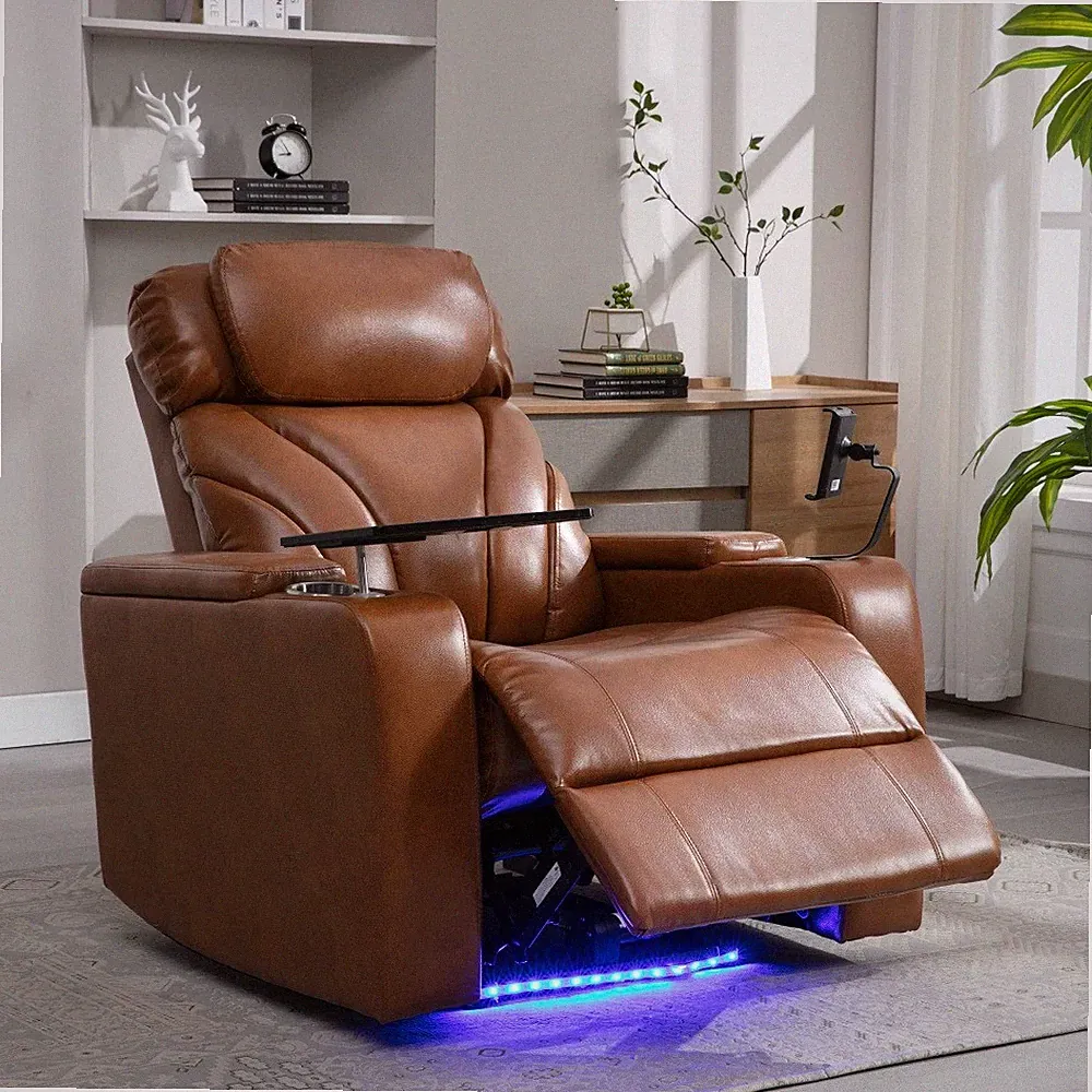 Electric Power Recliner Seatig USB Port Storage Cup Holder Bluetooth Speaker