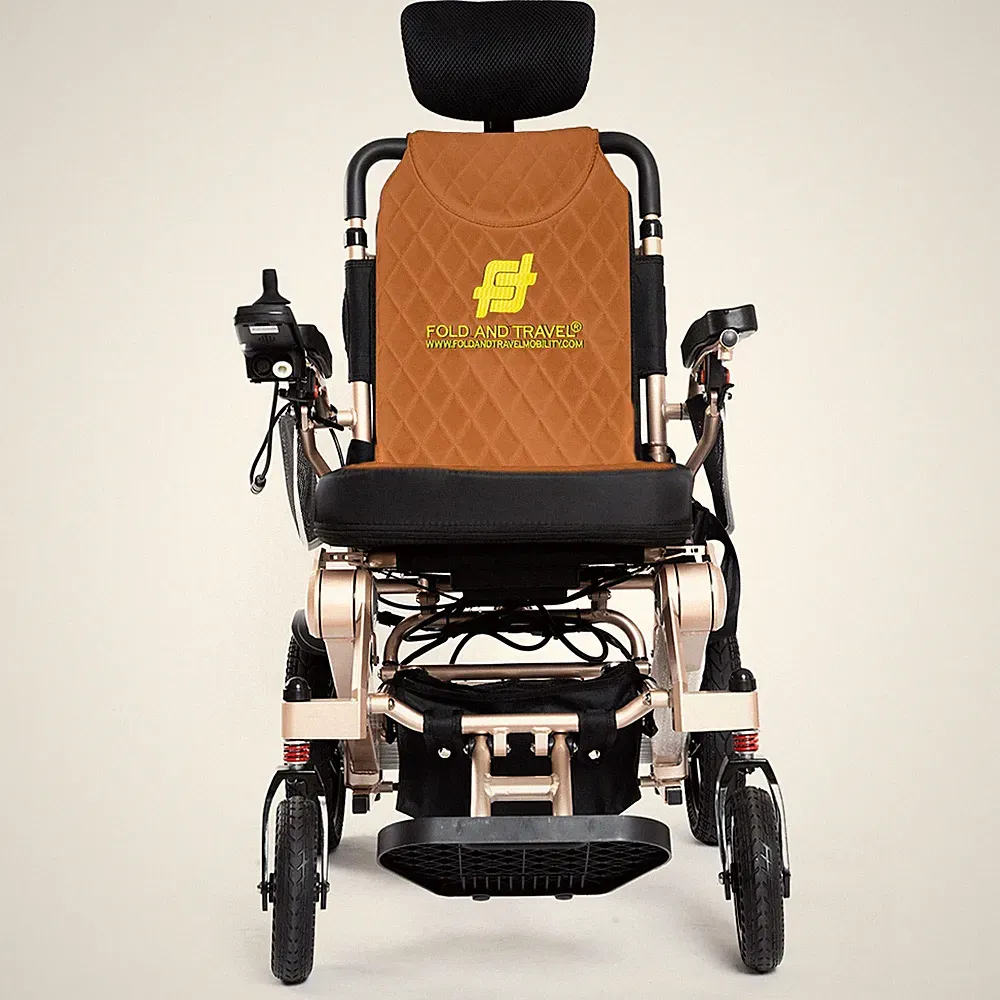 Fold And Travel Mobility Reclining Foldable Electric Wheelchair