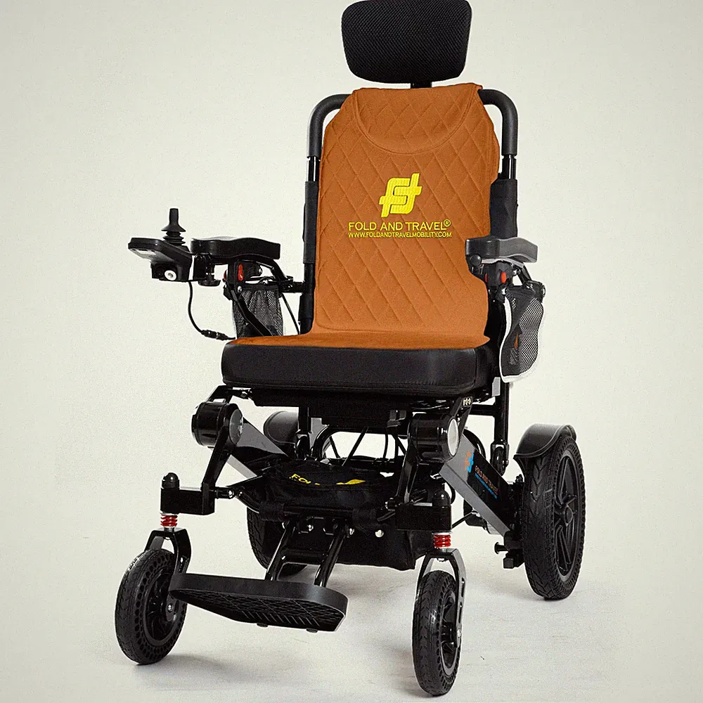 Fold And Travel Reclining Power Chair Portable Electric Wheelchairs for Adults
