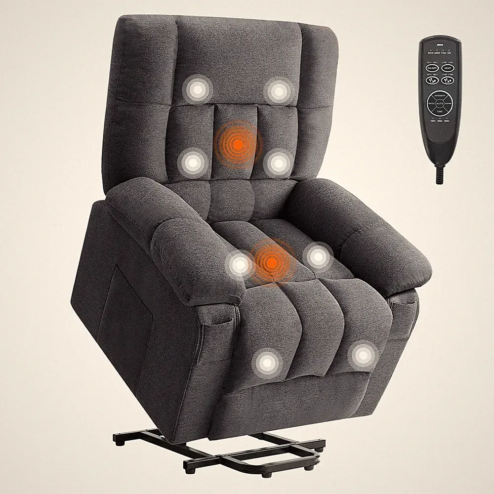 JHK Power Lift Electric Recliner Chair Massage Sofa w/ Heated Vibration & Remote