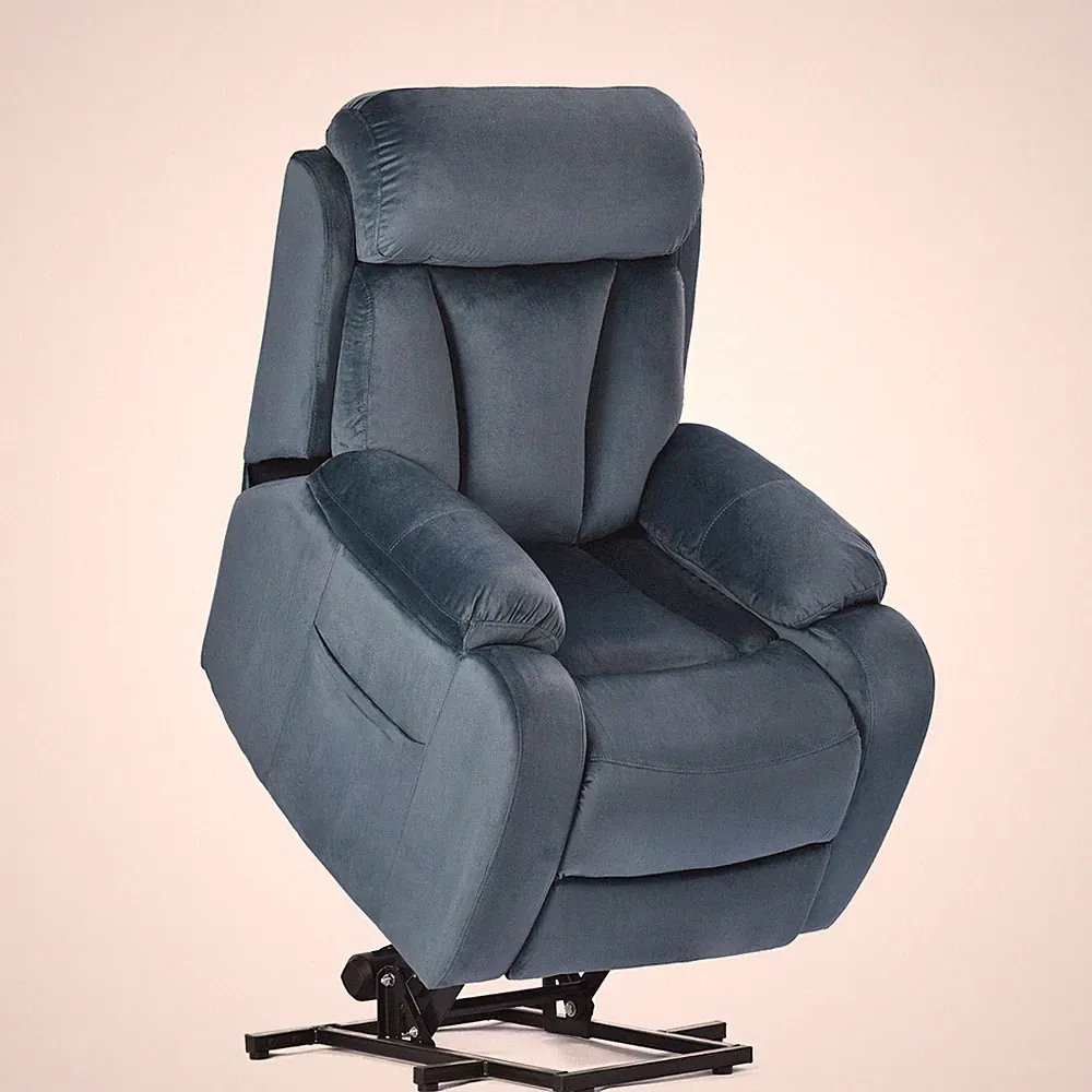Power Lift Recliner Chair for Elderly Electric Reclining Sofa w/ Side Pocket