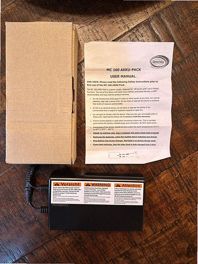 Recliner Wireless Rechargeable Limoss ZB-B1800 Akku Battery Pack Power Supply